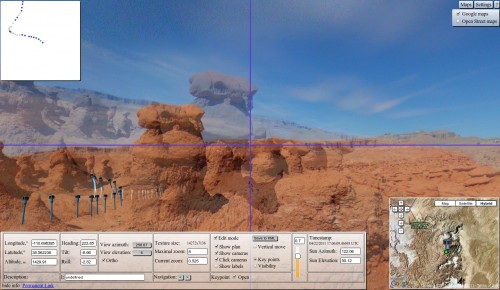 WebGL Panorama Editor (aligning the two panoramas shown)